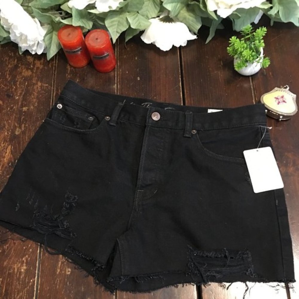 Free People Sophia Distressed Shorts